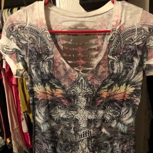 Cute women’s Distressed top (M)
